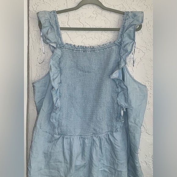 Old Navy Light Blue Ruffle Sleeveless Top (NWOT) - Picture 2 of 9